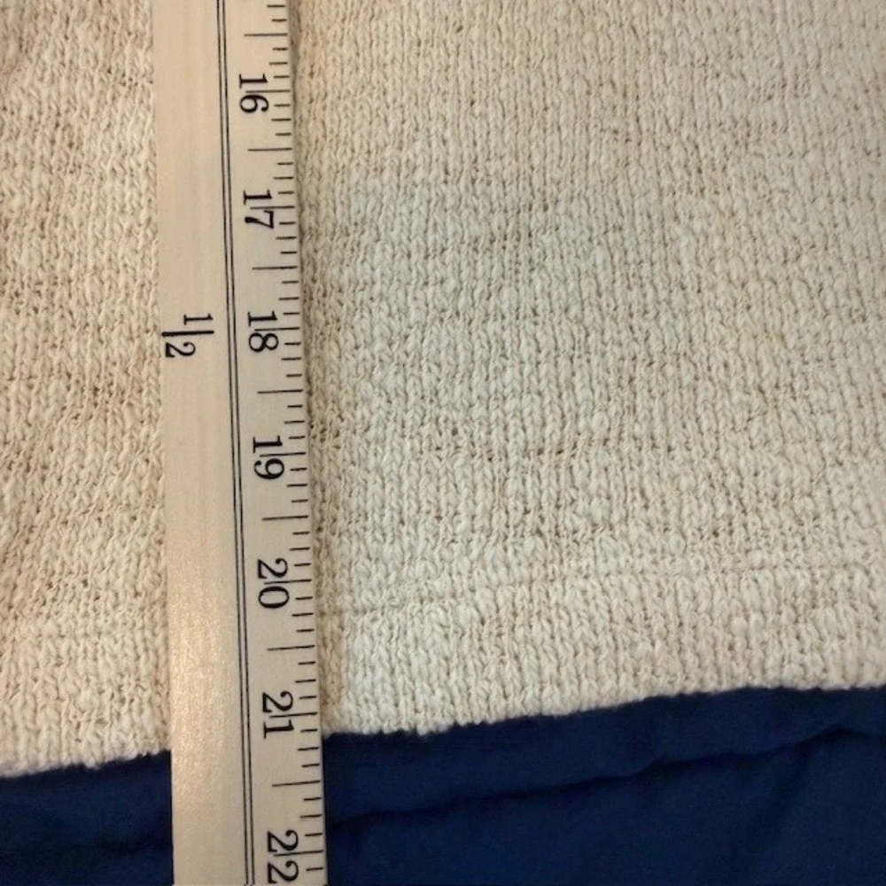 Enza Costa Cotton Boucle‎ Tank Top Sleeveless Knit Scoop Neck Cream Medium